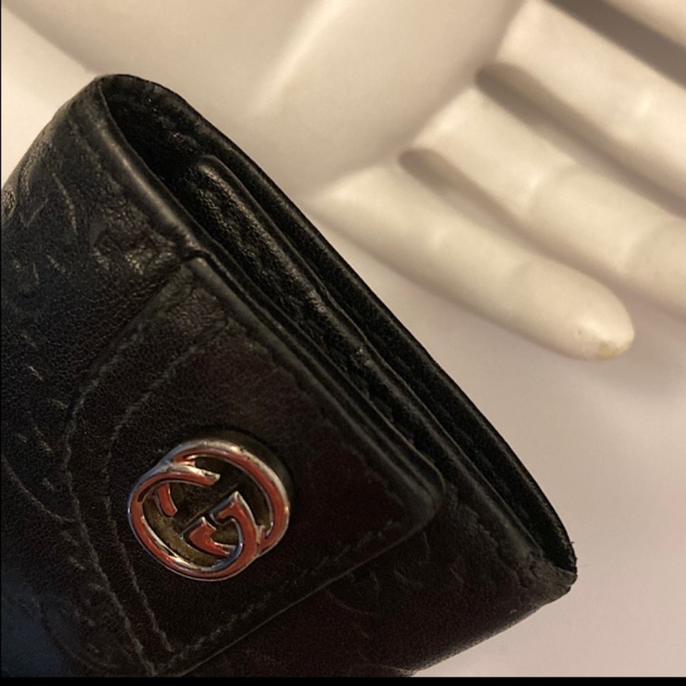 AUTH Gucci New Britt Guccissima Leather 6-Key Case Holder - Black - Picture 13 of 13